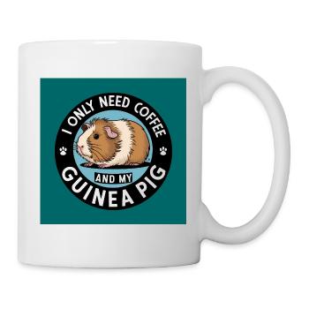 Kaffeeliebhaber und Meerschweinchen - Tasse - Weiß - Rechts