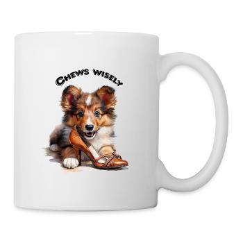 Sheltie Puppy Voleur de chaussures - Cadeau Chiens Maman - Mug blanc - blanc - Droite