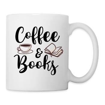 Coffee and Books Quote Reading Lover - Mug - white - Right