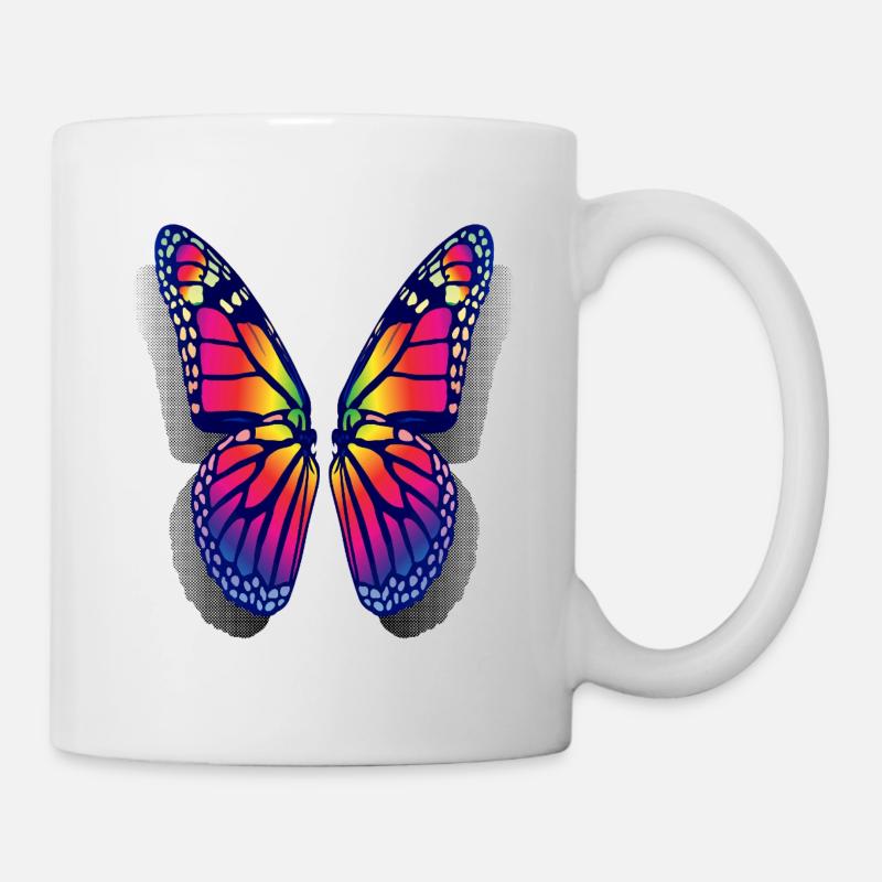 Rainbow Butterfly Wings - Mug - white