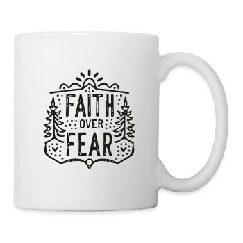 La foi plutôt que la peur Citations chrétiennes sur la santé mentale - Mug blanc - blanc - Droite