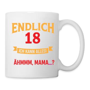Finally 18 Birthday Saying Design - Mug - white - Right