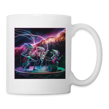 Galactic Alien Band Konzert T-Shirt - Tasse - Weiß - Rechts