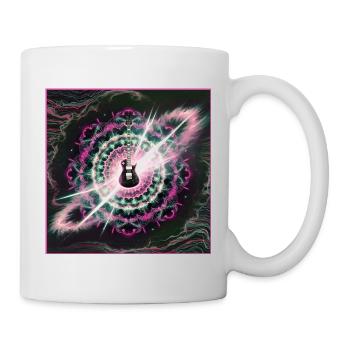 Neon Cosmic Guitar Explosion - Tasse - Weiß - Rechts