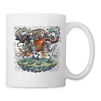 Galaktische Alien-Rockband - Tasse - Weiß - Rechts