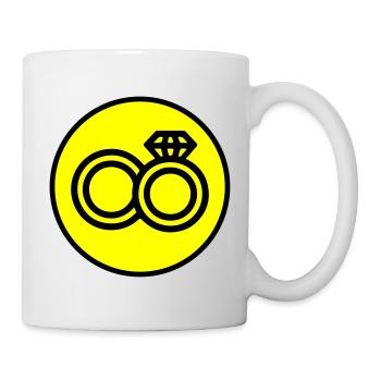 Eheringe Hochzeit Symbol - Tasse - Weiß - Rechts