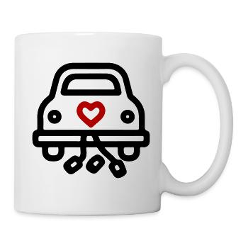 Wedding Car Wedding Symbol In Love - Mug - white - Right