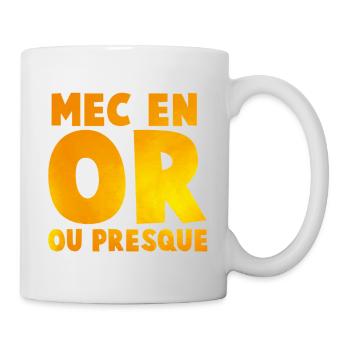 T shirt Mec en or_message Impactante en Tons Dorés - Mug blanc - blanc - Droite