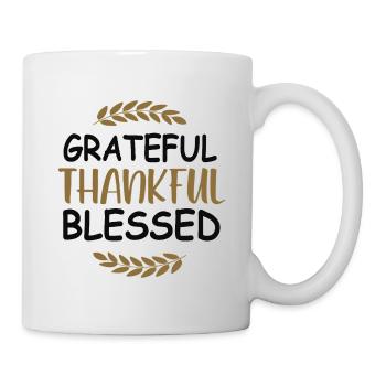Grateful Thankful Graced Quote - Mug - white - Right