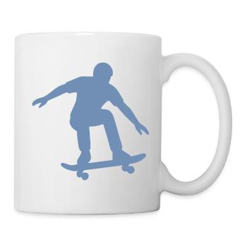 Minimaliste Skateur Silhouette Sport Hobby - Mug blanc - blanc - Droite