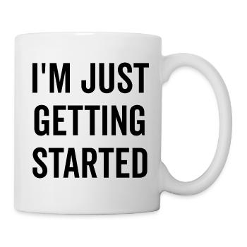 Je ne fais que commencer - Mug blanc - blanc - Droite
