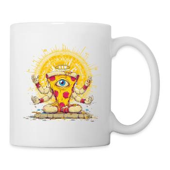 Crazy pizza god - Mug - white - Right