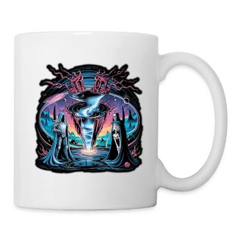 Kosmischer Riss mit Leerenwächtern - Tasse - Weiß - Rechts