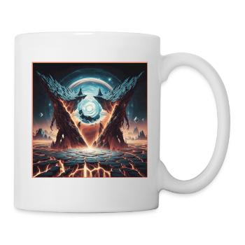 Epischer kosmischer Riss mit Drachenbergen - Tasse - Weiß - Rechts