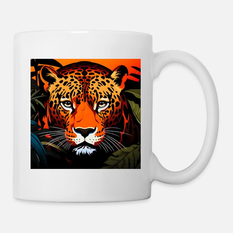 Wild Leopard Graphic - Mug - white