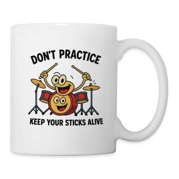 Motivational Music Drummer Design - Mug - white - Right