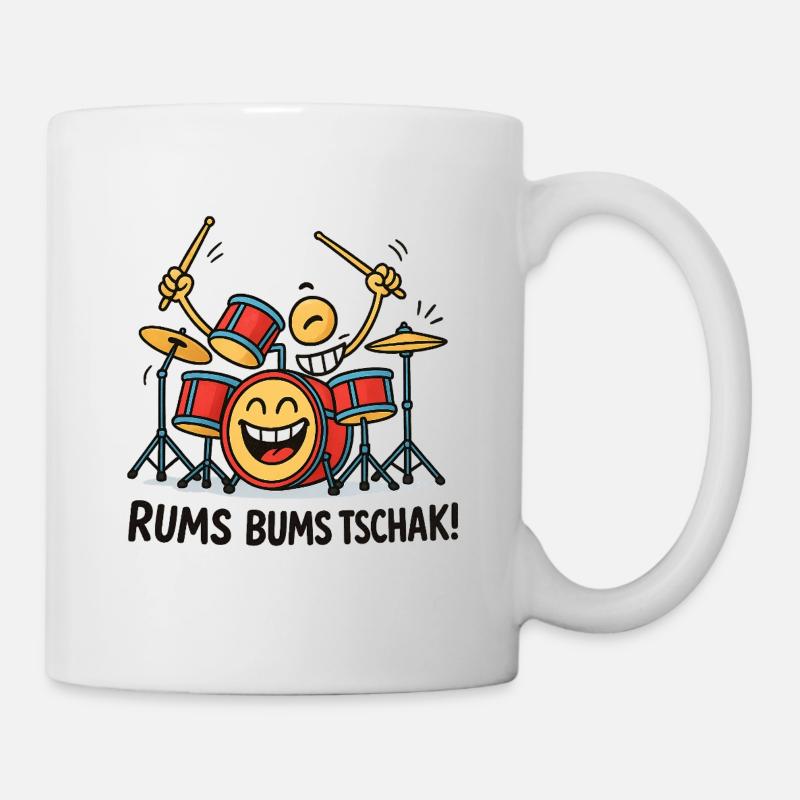 Energiegeladener Trommel-Drummer - Tasse - Weiß