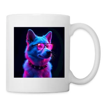 Kreativer Fast Dog in Neonfarben - Tasse - Weiß - Rechts