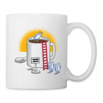 Kaffee und Zucker - Tasse - Weiß - Rechts