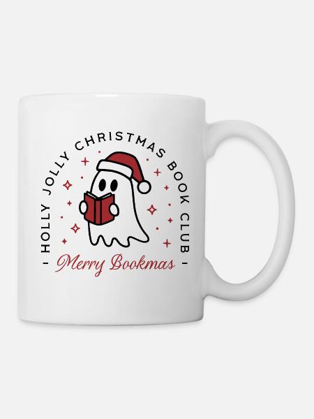 Weihnachten Buchclub Geister Wortspiele lustige Leserwünsche - Tasse - Weiß