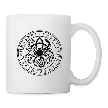 VK Viking Emblem – Norse Rune Design - Mug - white - Right