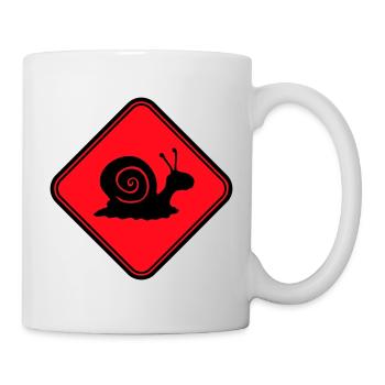 Snail Danger Caution Sign Warning - Mug - white - Right