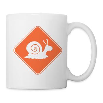 Snail Danger Caution Sign Warning - Mug - white - Right