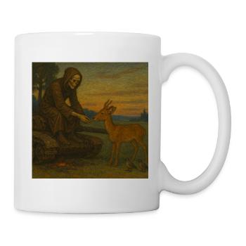La mort nourrissant un cerf - Mug blanc - blanc - Droite