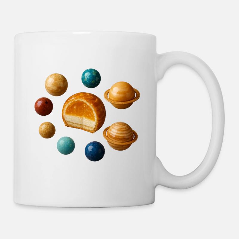 Sonnensystem-Dessert - ein skurriler Genuss - Tasse - Weiß