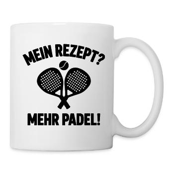 Padel amusant - ma recette ? Plus de padel ! - Mug blanc - blanc - Droite