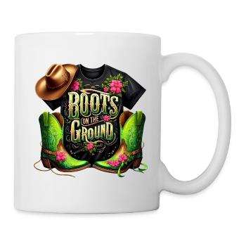 Bottes Western Florales  - Mug blanc - blanc - Droite