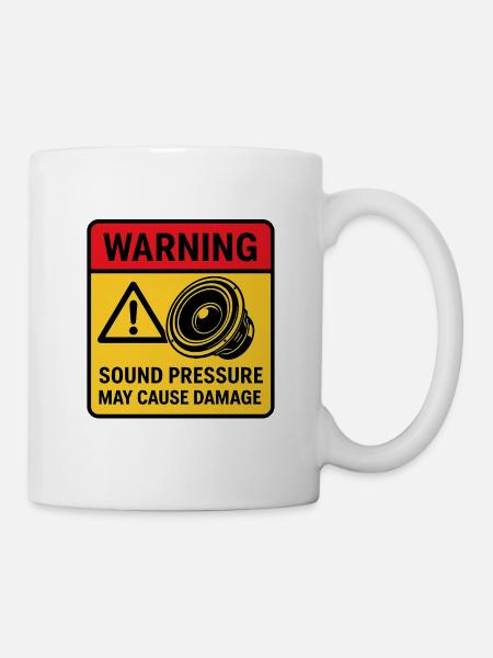 Avertissement de lecture audio - Mug blanc - blanc
