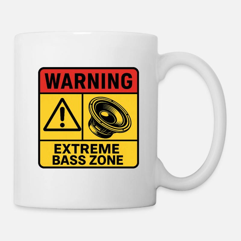 Avertissement de zone de basses extrêmes - Mug blanc - blanc