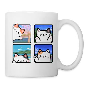 Chats voyageurs - Mug blanc - blanc - Droite