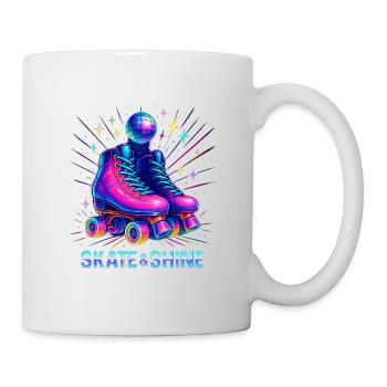 Neon Roller Derby Stil - Tasse - Weiß - Rechts