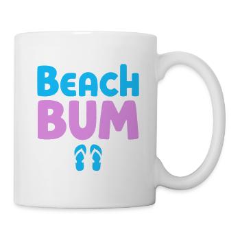 Beach Bum Vintage Style Design - Tasse - Weiß - Rechts