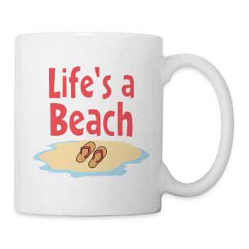 Life's a Beach Flip-Flops - Tasse - Weiß - Rechts