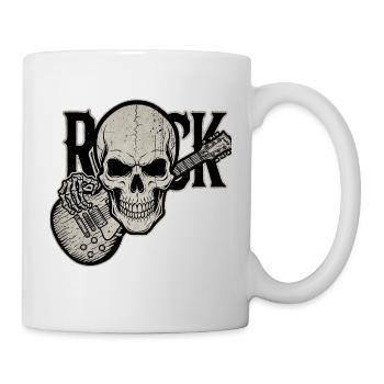 Skull Guitar Rock Design - Mug - white - Right