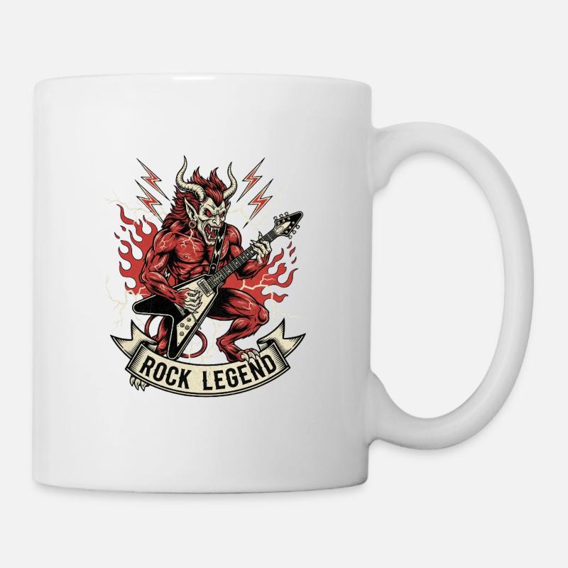 Mythischer Dämonenfels Illustration - Tasse - Weiß