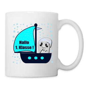 School Enrollment School Child Boat First Class Ghosts - Mug - white - Right