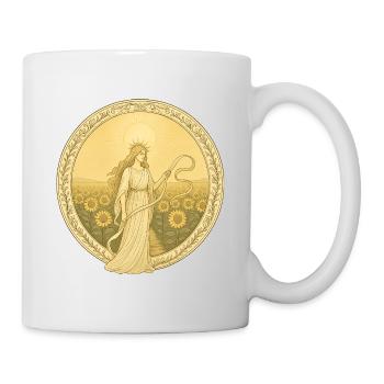 Die Sonne – Ameyari Große Arkana Tarotkarte - Tasse - Weiß - Rechts