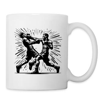 Retro Boxing Action The Decisive Punch - Mug - white - Right