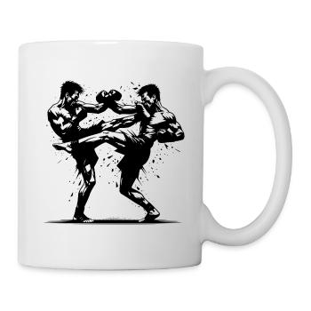 Kickboxen - Wenn Muskelkraft auf Wille trifft - Tasse - Weiß - Rechts