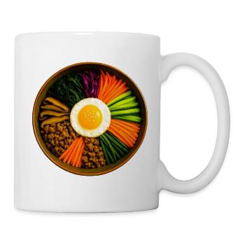 Mischung aus Geschmack und Glück - Happy Bowl mit Bibimbap - Tasse - Weiß - Rechts