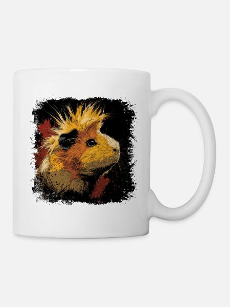 Meerschweinchen Punkrock - Tasse - Weiß