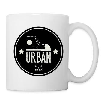 Urban Style Badge Featuring Red Sneaker and Bold - Mug - white - Right