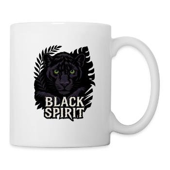 Schwarzgeist – Panther - Tasse - Weiß - Rechts