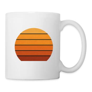 Silhouette abstraite coucher de soleil - Mug blanc - blanc - Droite