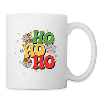 Lebendiges Ho Ho Ho Weihnachtsdesign - Tasse - Weiß - Rechts