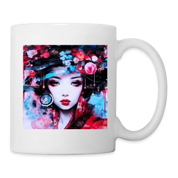 Urban portraits inspired by digital art - Mug - white - Right